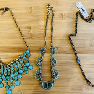 Lucky Brand bundle of three (3) necklaces, varied styles